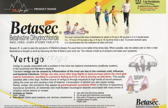 Betahistine Dihydrochloride Tablets (Betasec)