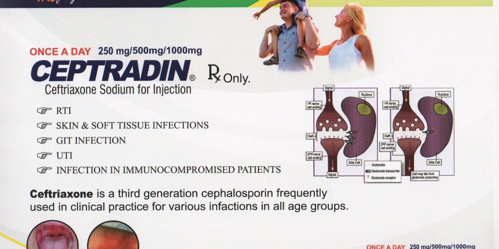 Ceftriaxone Sodium for Injection 250mg 500mg 1000mg Ceptradin