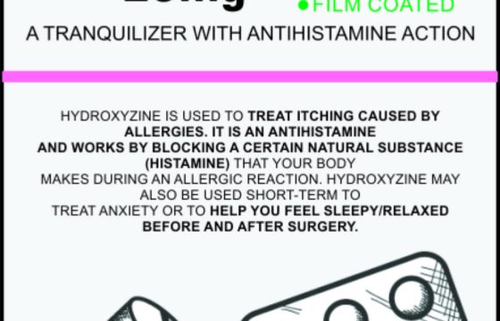 Hydroxyzine Hydrochloride Tablets USP 25mg Taj Pharma