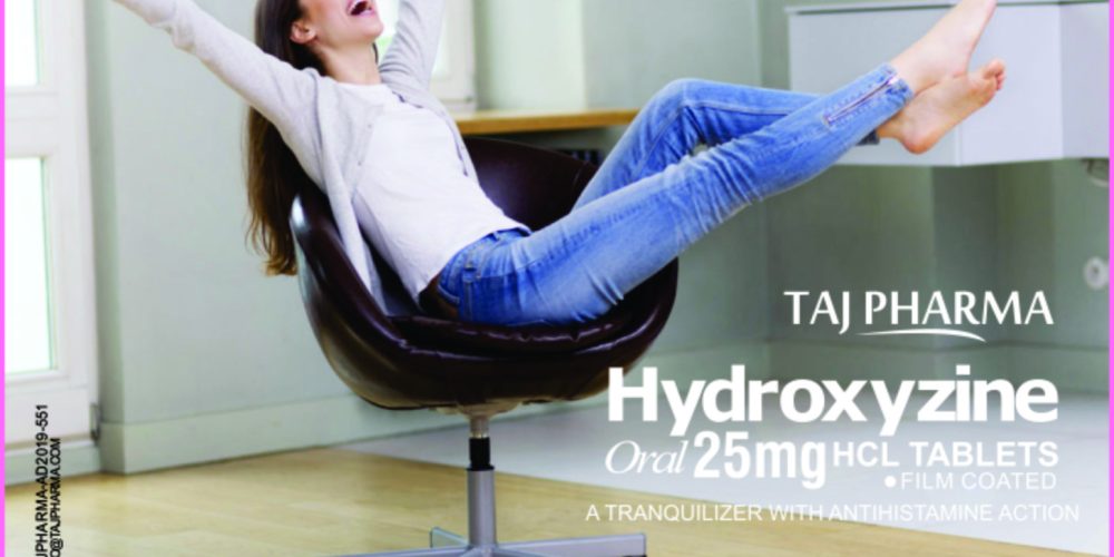 Hydroxyzine Hydrochloride Tablets USP 25mg Taj Pharma India