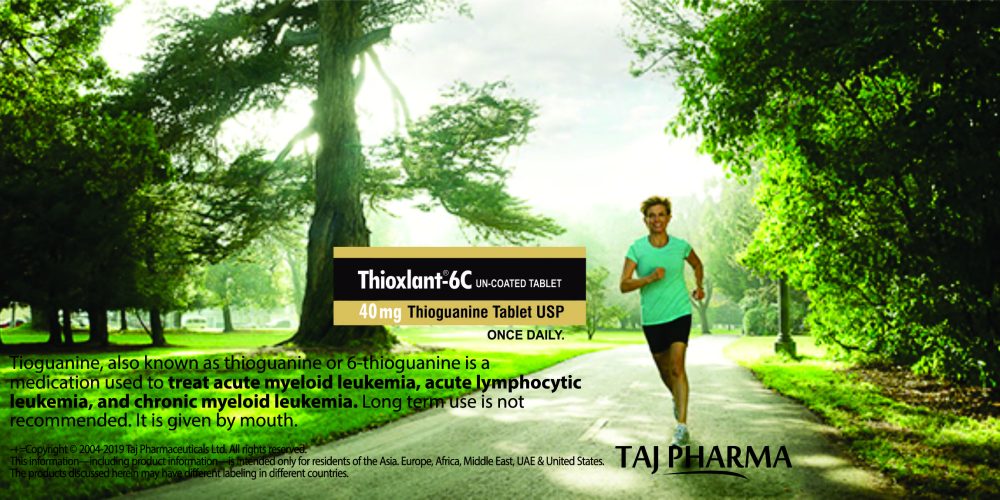 Tioguanine 40mg Tablets (Thioxlant 6C) Taj Pharma Group India Mumbai