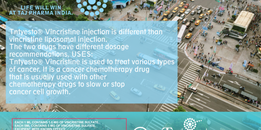 Vincristine Sulfate 1mg USP solution for injection (Tiotntyesto) Taj Pharma