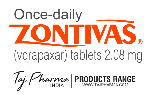Zontivas Tablets Contain Vorapaxar Tablets 2.08mg Taj Pharma India