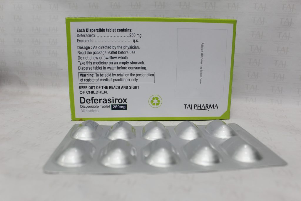 Taj Pharma is WHO-GMP Certified Pharmaceutical Wholesaler of Deferasirox 250mg Tablets, Deferasirox 250mg Tablets Supplier, Deferasirox 250mg Tablets Exporters from India. Taj Pharma holds excellent record in manufacturing of Deferasirox 250mg Tablets from India.