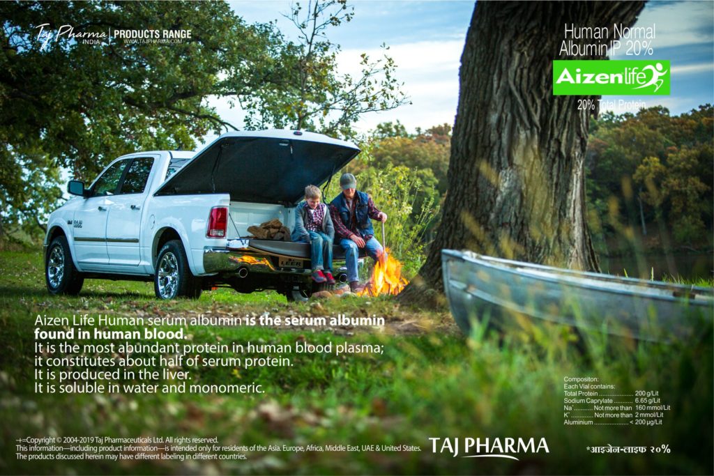 Human Albumin 20% Injection IP (Aizen Life) Taj Pharma India