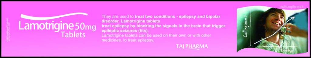Lamotrigine 50mg Tablets Taj Pharma India