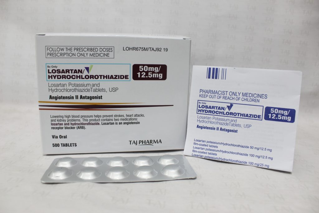 Find here Losartan Potassium Hydrochlorothiazide 12.5mg Tablets FDA approved, Losartan Potassium Hydrochlorothiazide 12.5mg Tablets manufacturers, suppliers & exporters in India. Get contract manufacturing for Losartan Potassium Hydrochlorothiazide 12.5mg Tablets, Find best price for Losartan Potassium Hydrochlorothiazide 12.5mg Tablets generic drug and Losartan Potassium Hydrochlorothiazide 12.5mg Tablets generic version available at best price from GMP approved manufacturer.