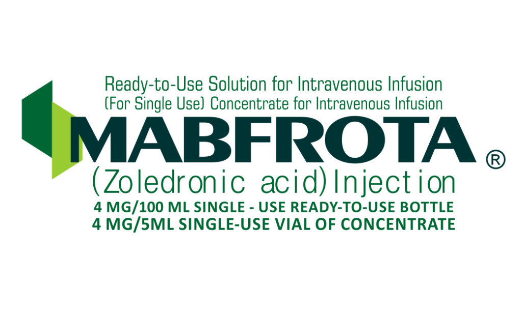 Find here Mabfrota Zoledronic Acid Injection FDA approved, Mabfrota Zoledronic Acid Injection manufacturers, suppliers & exporters in India. Get contract manufacturing for Mabfrota Zoledronic Acid Injection, Find best price for Mabfrota Zoledronic Acid Injection generic drug and Mabfrota Zoledronic Acid Injection generic version available at best price from GMP approved manufacturer.