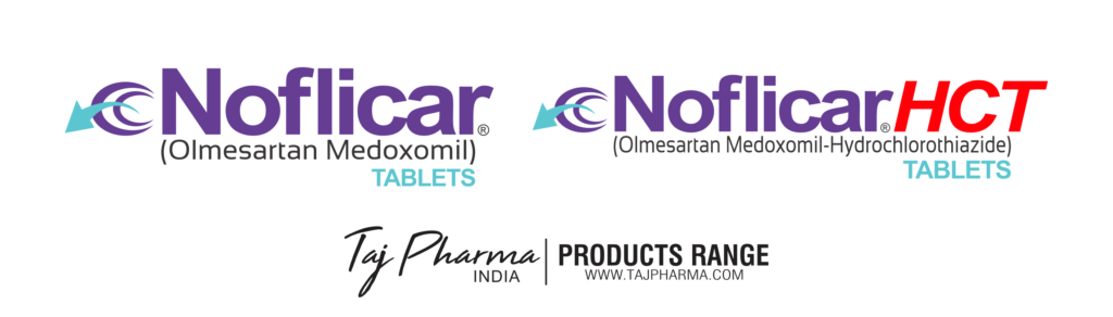Noflicar Olmesartan Medoxomil Tablets manufacturers & Noflicar Olmesartan Medoxomil Tablets suppliers in India. Taj Pharmaceuticals, the well-known Noflicar Olmesartan Medoxomil Tabletsmanufacturer in India gives the assurance of high-quality and purity. The company carries the rich experience in manufacturing of Noflicar Olmesartan Medoxomil Tablets. Taj Pharmaceuticals is reputed manufacturer and Noflicar Olmesartan Medoxomil Tablets suppliers from India. Get contact for Noflicar Olmesartan Medoxomil Tablets manufacturing companies from India.