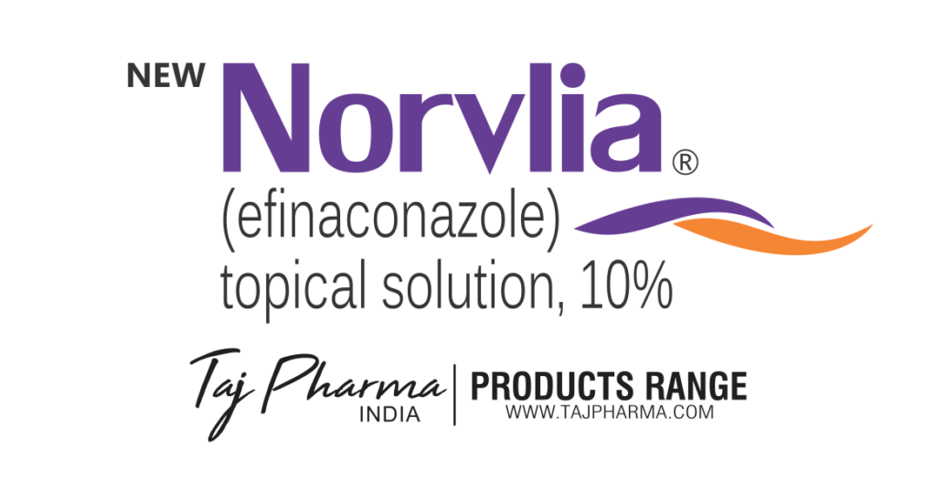 Taj Pharma is WHO-GMP Certified Pharmaceutical Wholesaler of Norvlia Efinaconazole Topical Solution 10%, Norvlia Efinaconazole Topical Solution 10% Supplier, Norvlia Efinaconazole Topical Solution 10% Exporters from India. Taj Pharma holds excellent record in manufacturing of Norvlia Efinaconazole Topical Solution 10% from India.