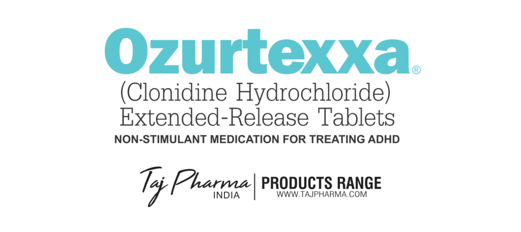 Find here Ozurtexxa Clonidine Hydrochloride Extended-Release Tablets FDA approved, Ozurtexxa Clonidine Hydrochloride Extended-Release Tablets manufacturers, suppliers & exporters in India. Get contract manufacturing for Ozurtexxa Clonidine Hydrochloride Extended-Release Tablets, Find best price for Ozurtexxa Clonidine Hydrochloride Extended-Release Tablets generic drug and Ozurtexxa Clonidine Hydrochloride Extended-Release Tablets generic version available at best price from GMP approved manufacturer.