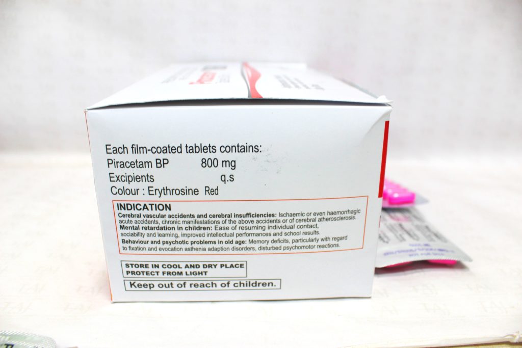 Find here Piracetam 800mg Tablets FDA approved, Piracetam 800mg Tablets manufacturers, suppliers & exporters in India. Get contract manufacturing for Piracetam 800mg Tablets, Find best price for Piracetam 800mg Tablets generic drug and Piracetam 800mg Tablets generic version available at best price from GMP approved manufacturer.