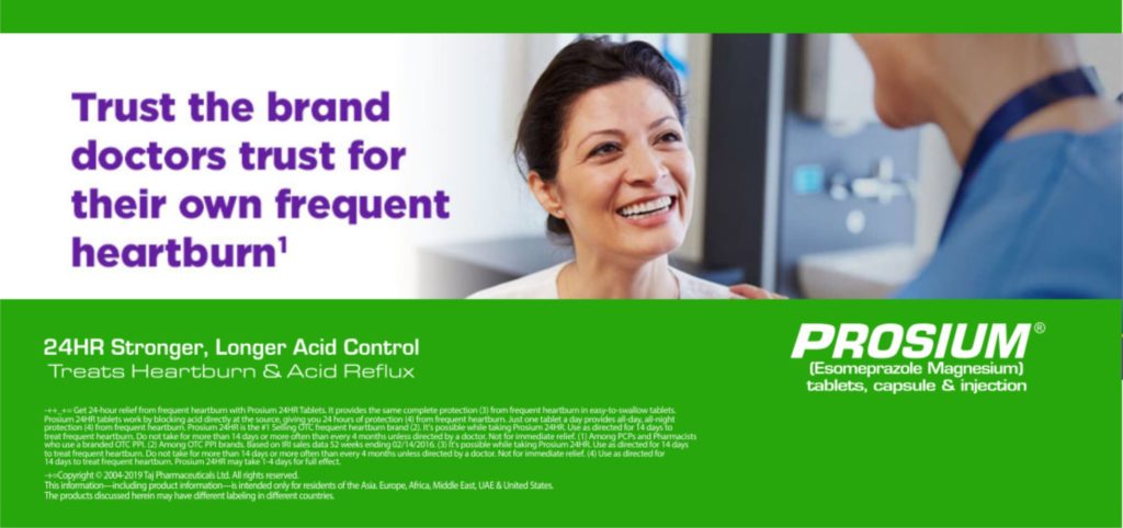 Taj Pharma is WHO-GMP Certified Pharmaceutical Wholesaler of Esomeprazole Magnesium (Prosium) 40mg Capsules, Esomeprazole Magnesium (Prosium) 40mg Capsules Supplier, Esomeprazole Magnesium (Prosium) 40mg Capsules Exporters from India. Taj Pharma holds excellent record in manufacturing of Esomeprazole Magnesium (Prosium) 40mg Capsules from India.