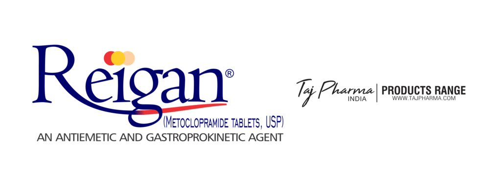 Taj Pharmaceuticals, the well-known Reigan Metoclopramide Tablets Manufacturer in India gives the assurance of high-quality and purity. The company carries the rich experience in the niche manufacturing of Reigan Metoclopramide Tablets. Taj Pharmaceuticals is reputed manufacturer and Reigan Metoclopramide Tablets suppliers in India.
