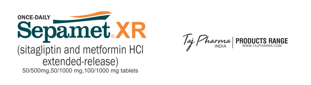 Sepamet-XR Sitagliptin and Metformin HCL Extended-Release Tablets manufacturers & Sepamet-XR Sitagliptin and Metformin HCL Extended-Release Tablets suppliers in India. Taj Pharmaceuticals, the well-known Sepamet-XR Sitagliptin and Metformin HCL Extended-Release Tabletsmanufacturer in India gives the assurance of high-quality and purity. The company carries the rich experience in manufacturing of Sepamet-XR Sitagliptin and Metformin HCL Extended-Release Tablets. Taj Pharmaceuticals is reputed manufacturer and Sepamet-XR Sitagliptin and Metformin HCL Extended-Release Tablets suppliers from India. Get contact for Sepamet-XR Sitagliptin and Metformin HCL Extended-Release Tablets manufacturing companies from India.