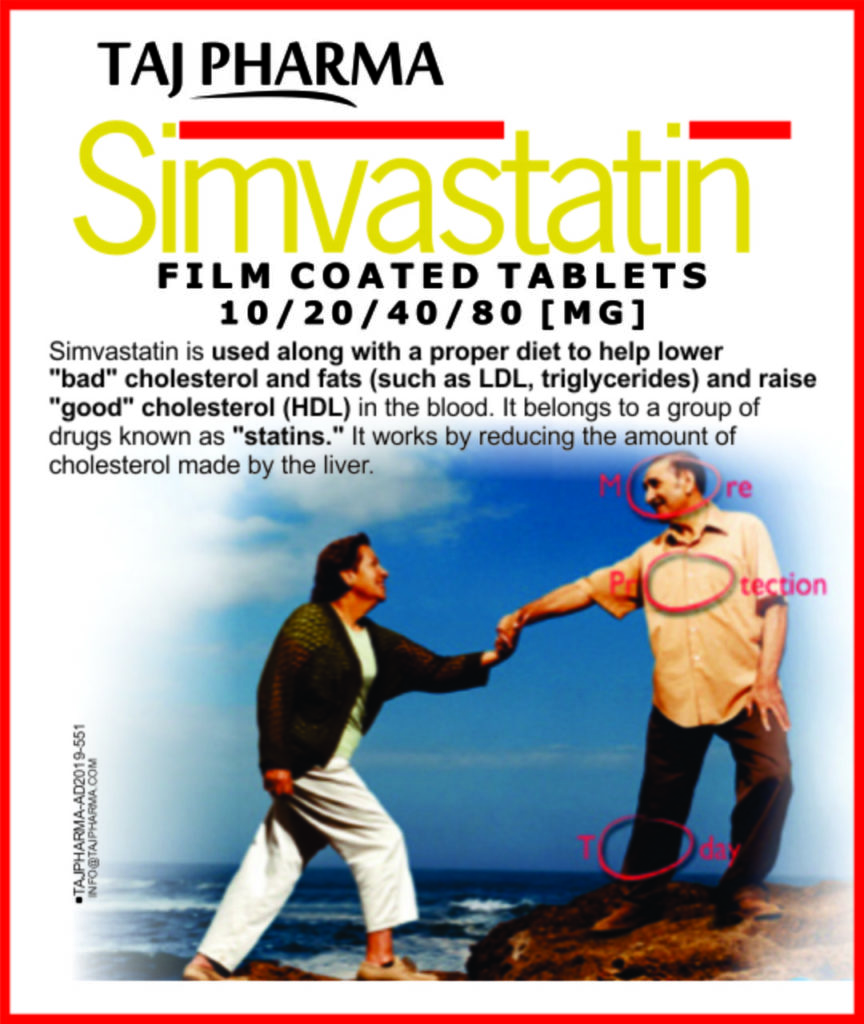 Taj Pharmaceuticals, the well-known Simavastatin 20mg Tablets Manufacturer in India gives the assurance of high-quality and purity. The company carries the rich experience in the niche manufacturing of Simavastatin 20mg Tablets. Taj Pharmaceuticals is reputed manufacturer and Simavastatin 20mg Tablets suppliers in India.