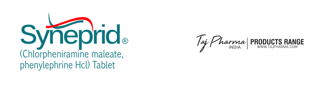Taj Pharma is WHO-GMP Certified Pharmaceutical Wholesaler of Syneprid Chlorpheniramine Maleate Phenylephrine HCL Tablets, Syneprid Chlorpheniramine Maleate Phenylephrine HCL Tablets Supplier, Syneprid Chlorpheniramine Maleate Phenylephrine HCL Tablets Exporters from India. Taj Pharma holds excellent record in manufacturing of Syneprid Chlorpheniramine Maleate Phenylephrine HCL Tablets from India.