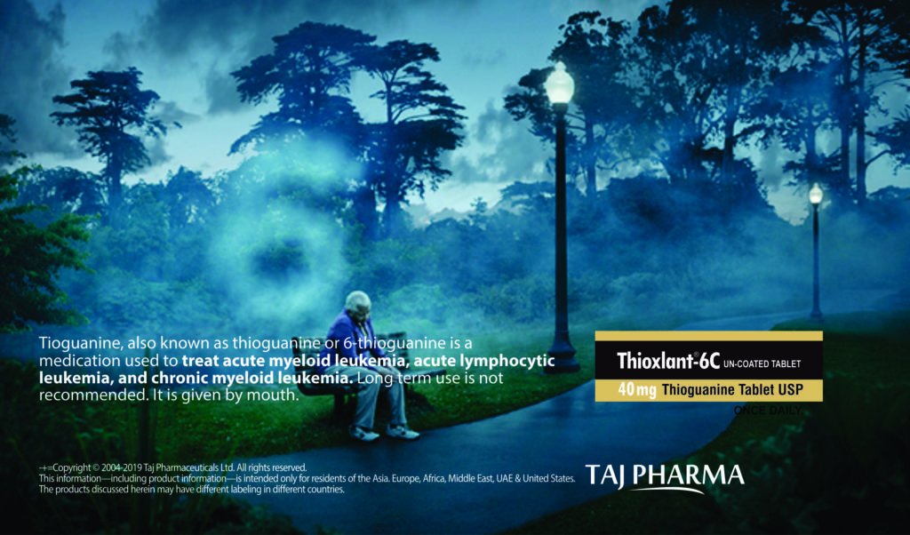 Taj Pharma is WHO-GMP Certified Pharmaceutical Wholesaler of Thioguanine 40mg Tablets (Thioxlant – 6C), Thioguanine 40mg Tablets (Thioxlant – 6C) Supplier, Thioguanine 40mg Tablets (Thioxlant – 6C) Exporters from India. Taj Pharma holds excellent record in manufacturing of Thioguanine 40mg Tablets (Thioxlant – 6C) from India.