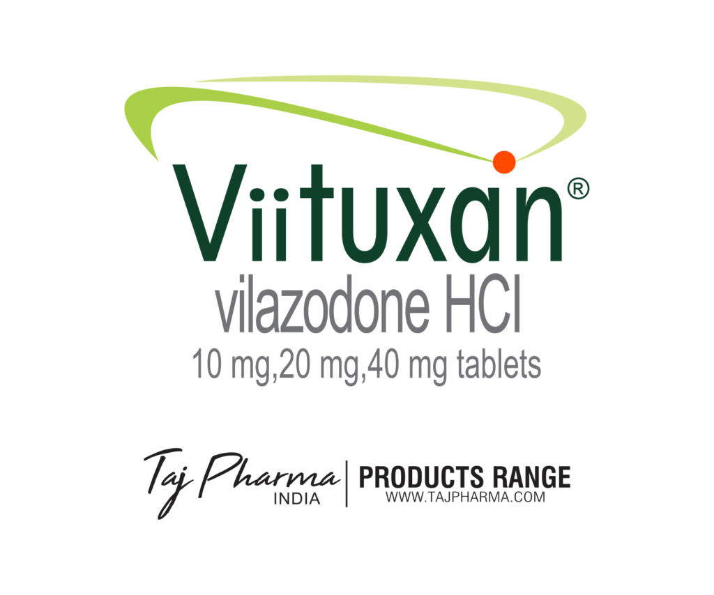 Taj Pharmaceuticals, the well-known Viituxan Vilazodone HCL Tablets Manufacturer in India gives the assurance of high-quality and purity. The company carries the rich experience in the niche manufacturing of Viituxan Vilazodone HCL Tablets. Taj Pharmaceuticals is reputed manufacturer and Viituxan Vilazodone HCL Tablets suppliers in India.