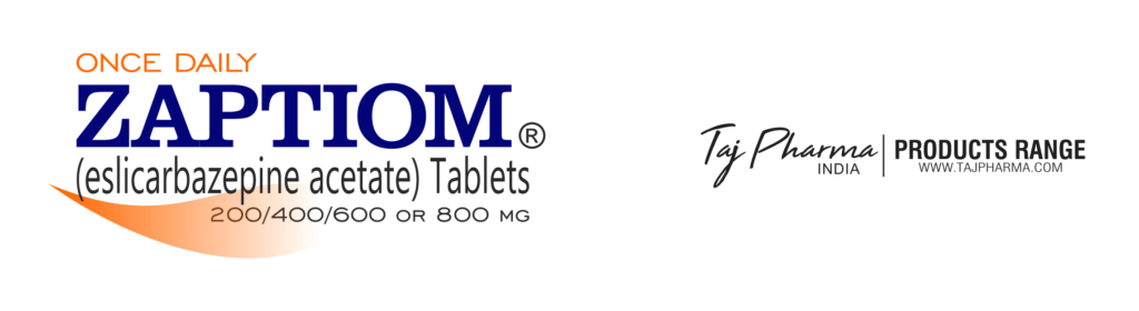 Zaptiom Eslicarbazepine Acetate Tablet manufacturers & Zaptiom Eslicarbazepine Acetate Tablet suppliers in India. Taj Pharmaceuticals, the well-known Zaptiom Eslicarbazepine Acetate Tabletmanufacturer in India gives the assurance of high-quality and purity. The company carries the rich experience in manufacturing of Zaptiom Eslicarbazepine Acetate Tablet. Taj Pharmaceuticals is reputed manufacturer and Zaptiom Eslicarbazepine Acetate Tablet suppliers from India. Get contact for Zaptiom Eslicarbazepine Acetate Tablet manufacturing companies from India.